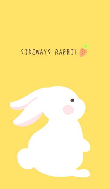 [LINE着せ替え] よこむきウサギの着せかえ/イエローの画像1