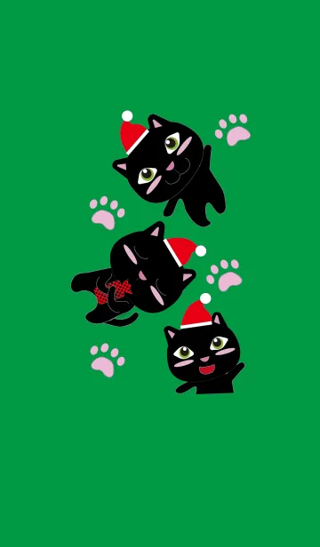 [LINE着せ替え] 黒猫のクリスマスの画像1