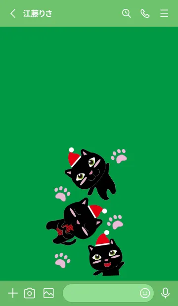 [LINE着せ替え] 黒猫のクリスマスの画像2