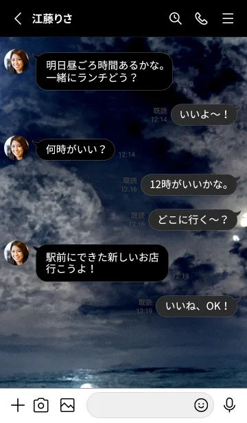 [LINE着せ替え] 夜の月 月の海 #DkBI_23。の画像3