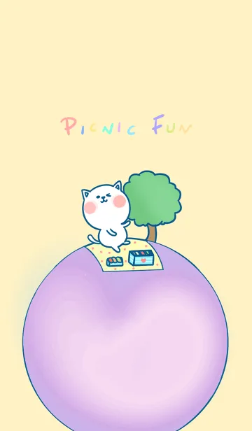 [LINE着せ替え] Picnic fun J-light yellow (Pu2)の画像1