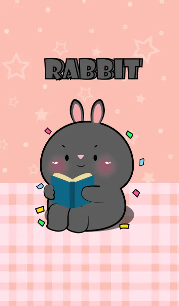 [LINE着せ替え] I Love U Cute Black Rabbit Theme (JP)の画像1