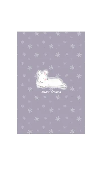 [LINE着せ替え] 夢見るうさぎ -くすみパープル-の画像1