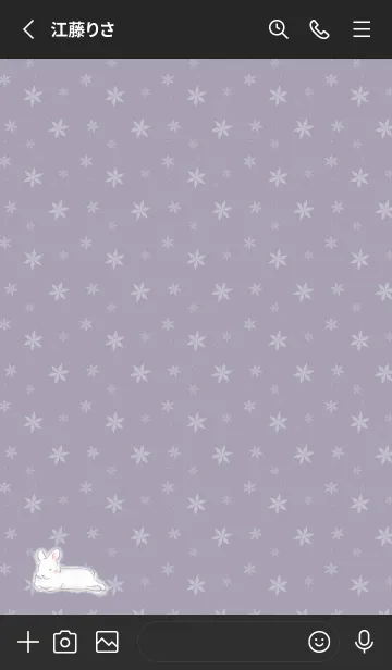 [LINE着せ替え] 夢見るうさぎ -くすみパープル-の画像2