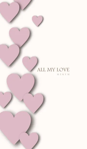 [LINE着せ替え] ALL MY LOVE DUSKYPINK HEART-MEKYM 13の画像1
