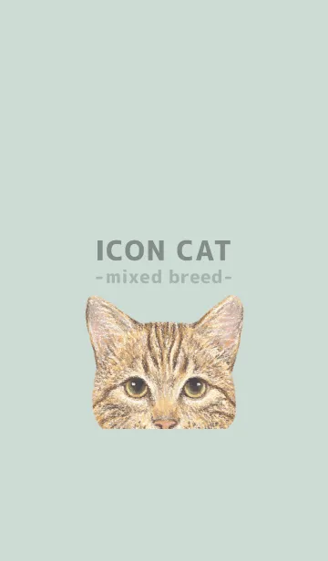 [LINE着せ替え] ICON CAT - ミックス - PASTEL GR/15の画像1