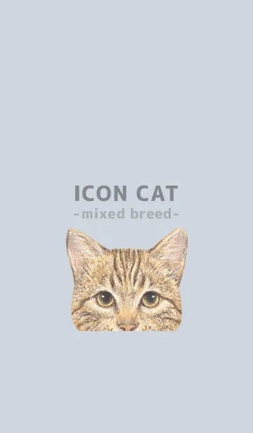 [LINE着せ替え] ICON CAT - ミックス - PASTEL BL/15の画像1