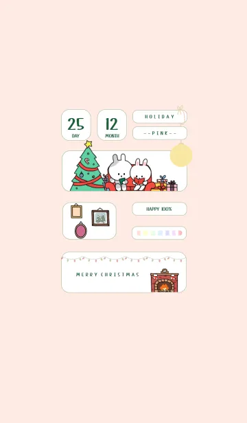 [LINE着せ替え] 2512 クリスマスピンクの画像1