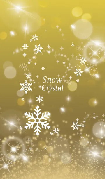 [LINE着せ替え] ゴールド : Crystal Snowの画像1