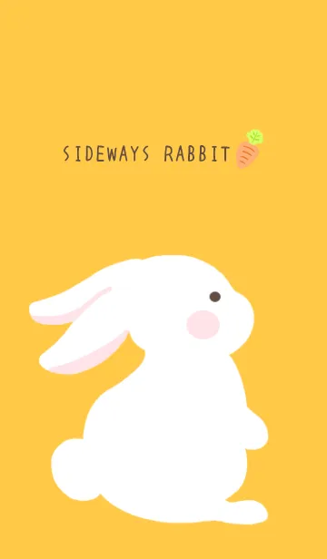 [LINE着せ替え] よこむきウサギの着せかえ/オレンジの画像1