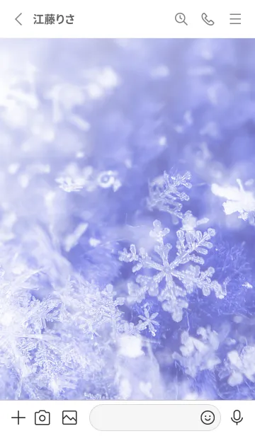 [LINE着せ替え] 雪の結晶 #8の画像2