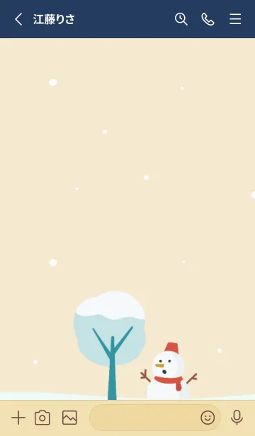 [LINE着せ替え] 冬のイラストのきせかえの画像2