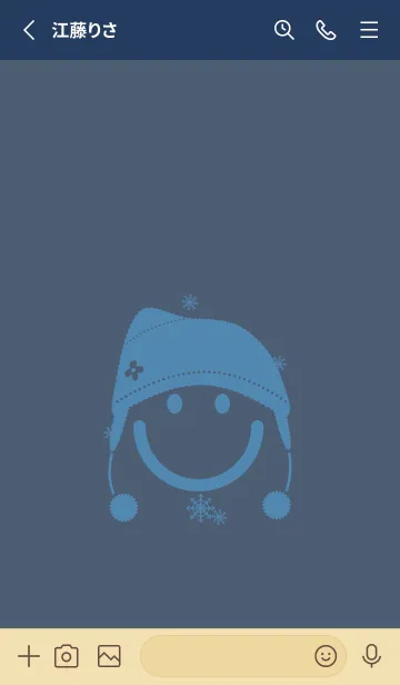 [LINE着せ替え] スマイル＆ニット帽 スマルトの画像2