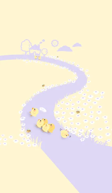 [LINE着せ替え] quack...keep up！J-grayYellow. grayPurpleの画像1