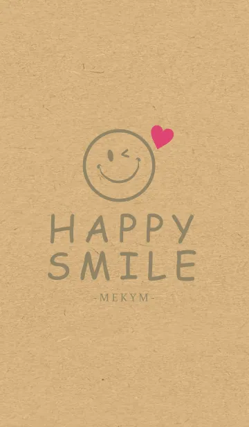 [LINE着せ替え] HAPPY SMILE KRAFT LOVE-MEKYM 14の画像1