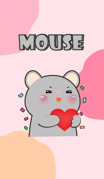 [LINE着せ替え] InLove Grey Mouse Theme (JP)の画像1
