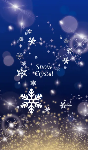 [LINE着せ替え] ネイビー : Crystal Snowの画像1