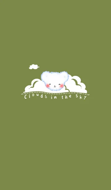 [LINE着せ替え] Cloud Bear J-olive Greenの画像1