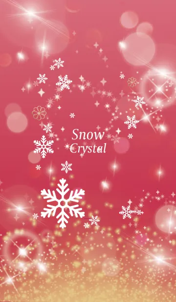 [LINE着せ替え] ピンク : Crystal Snowの画像1
