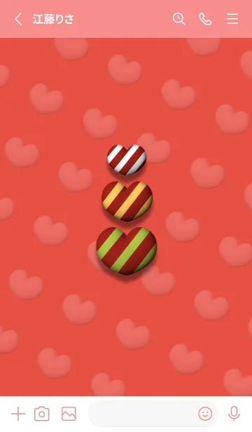 [LINE着せ替え] Christmas - Heart 3の画像2