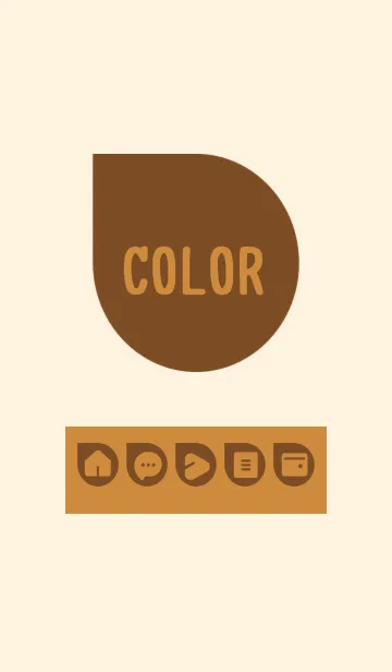 [LINE着せ替え] brown color J14の画像1