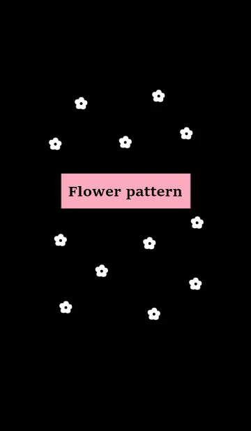 [LINE着せ替え] flower pattern(黒ピンク)の画像1