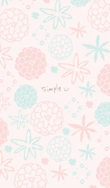 [LINE着せ替え] 手書きのお花 ほんわか14の画像1