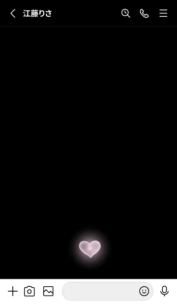 [LINE着せ替え] HEART LIGHT-BLACK 10の画像2