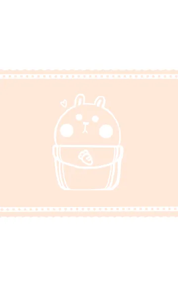 [LINE着せ替え] Pocket cute rabbit J-light orange (bw04)の画像1