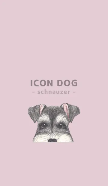 [LINE着せ替え] ICON DOG - シュナウザー - PASTEL PK/01の画像1