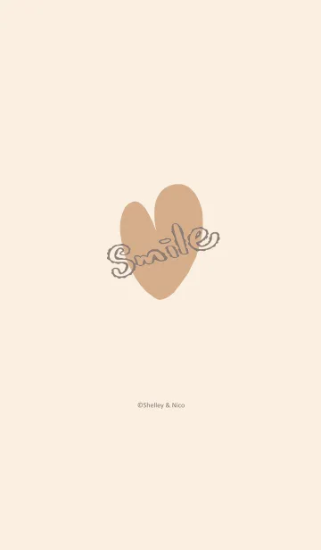 [LINE着せ替え] Smile Love J-beige. gray brownの画像1