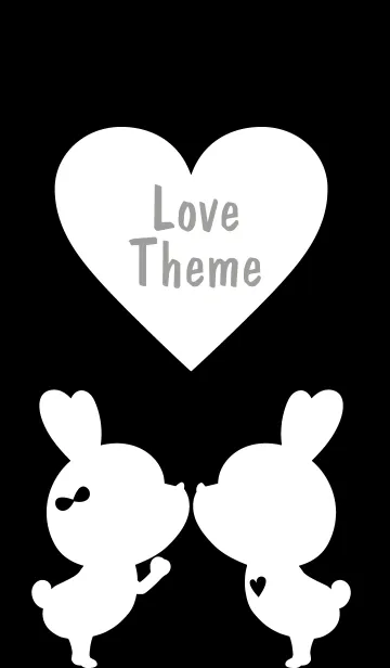 [LINE着せ替え] LOVE THEME Black and White 73の画像1