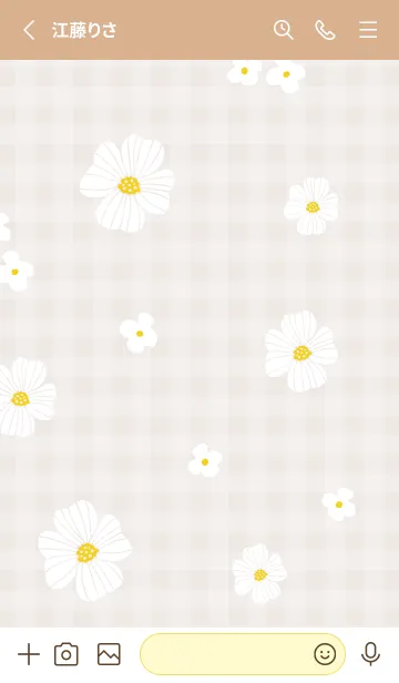 [LINE着せ替え] お花のホワイトリース17の画像2