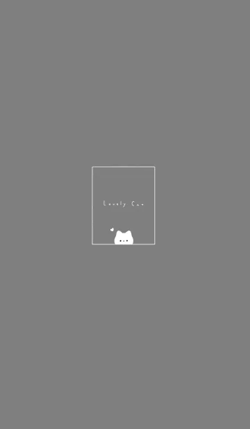 [LINE着せ替え] Popping Cat (white cat)/gray black.の画像1