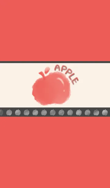 [LINE着せ替え] Smudge Apple J-Dark Gray (Red4)の画像1