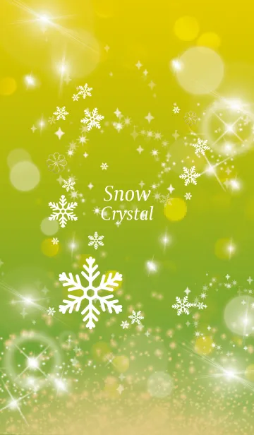 [LINE着せ替え] 黄緑 : Crystal Snowの画像1