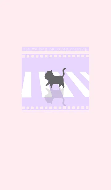 [LINE着せ替え] cat zebra crossing J-lavender (Pi4)の画像1