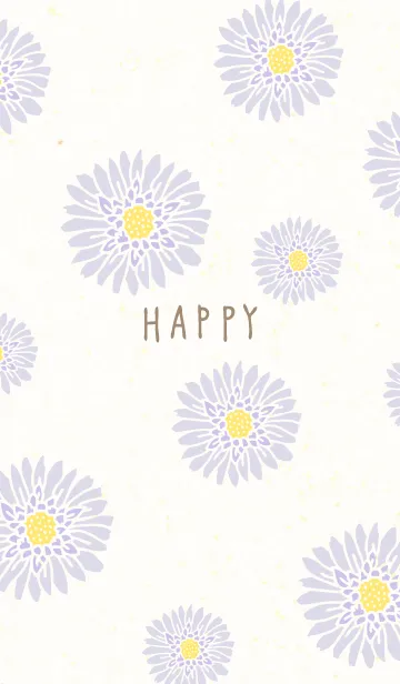 [LINE着せ替え] かわいいお花 ナチュラル6の画像1