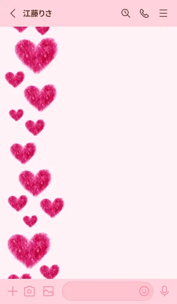 [LINE着せ替え] ハート 縦に20の画像2