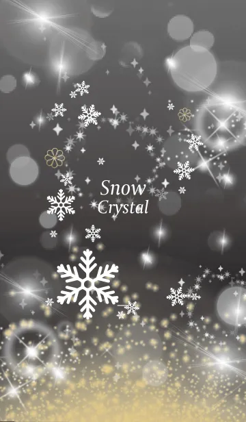 [LINE着せ替え] ブラック : Crystal Snowの画像1