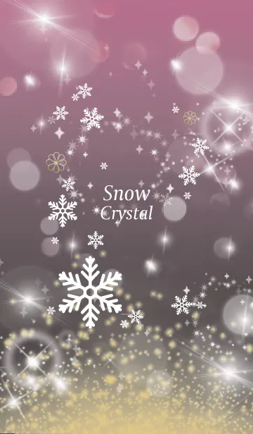 [LINE着せ替え] ブラック ピンク : Crystal Snowの画像1