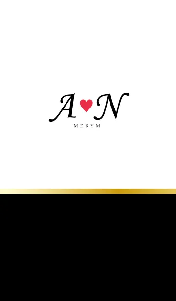 LOVE-INITIAL A&N イニシャル 7のLINE着せ替え