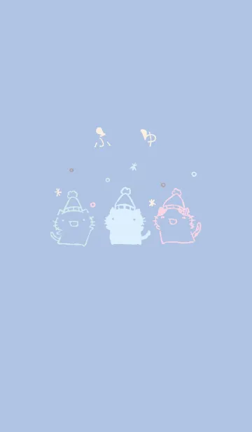 [LINE着せ替え] ふゆ にゃんこ 夢見心地の画像1