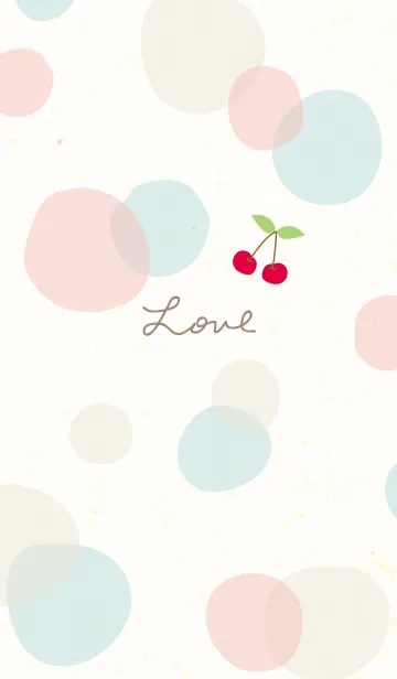 [LINE着せ替え] さくらんぼ 水玉2の画像1