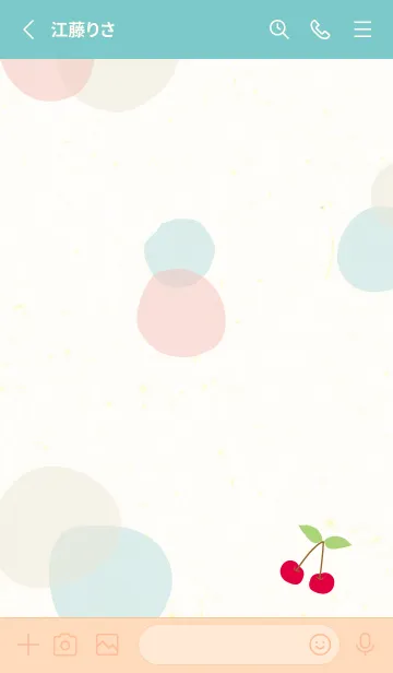 [LINE着せ替え] さくらんぼ 水玉2の画像2