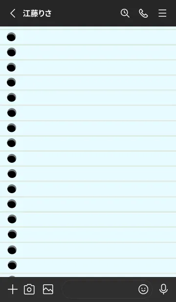 [LINE着せ替え] カラールーズリーフ/ブルーとブラウン/黒の画像2