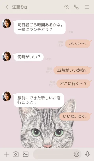 [LINE着せ替え] ICON CAT - ミックス - PASTEL PK/16の画像3