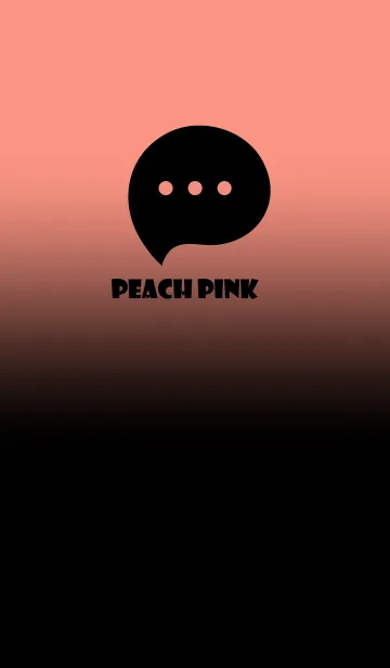 [LINE着せ替え] Black & Peach Pink Theme V3 (JP)の画像1