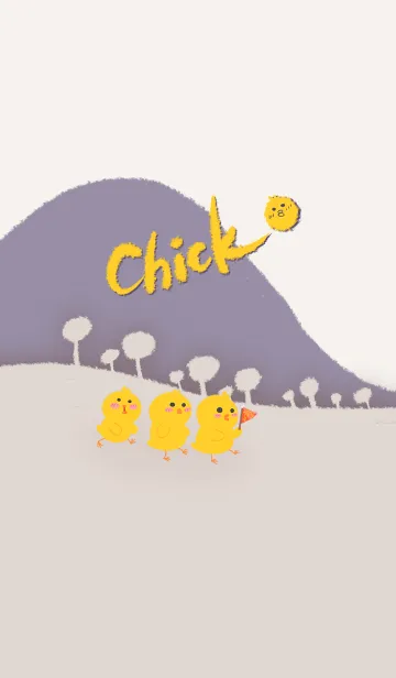 [LINE着せ替え] Little yellow chicken J-grayPurple (be1)の画像1