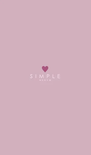 [LINE着せ替え] DUSKY PINK - SIMPLE HEART 16の画像1